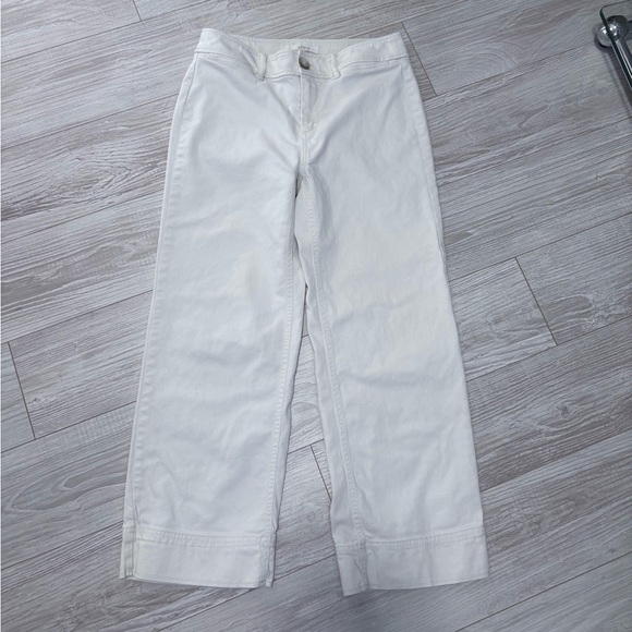 LOFT White Wide Leg Jeans - Picture 2 of 3
